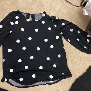 Black and white blouse